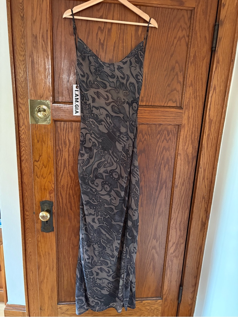NWT I.AM.GIA Zeta Ripple Sheer Maxi Dress Size Small